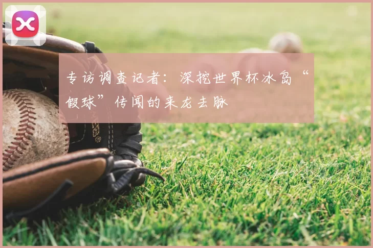 专访调查记者：深挖世界杯冰岛“假球”传闻的来龙去脉