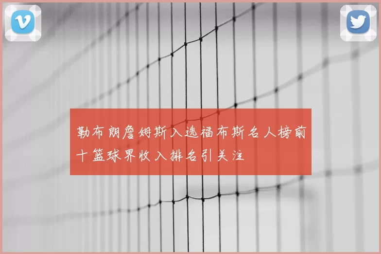 勒布朗詹姆斯入选福布斯名人榜前十篮球界收入排名引关注